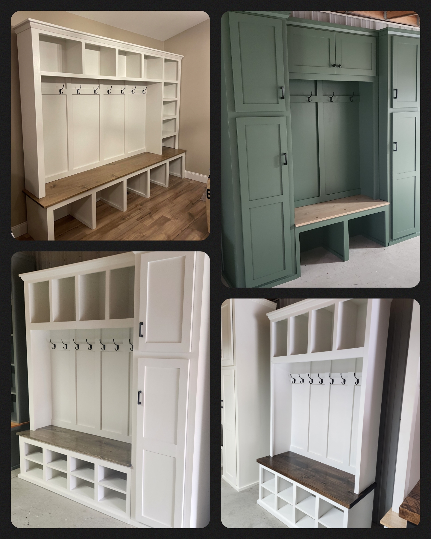 mudroom locker collage